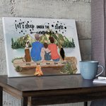 Personalizzato Dormiamo sotto le stelle Pittura senza cornice Decorazione murale Regalo per la famiglia Amante del campeggio