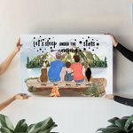 Personalizzato Dormiamo sotto le stelle Pittura senza cornice Decorazione murale Regalo per la famiglia Amante del campeggio