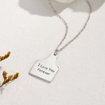 Personalised Cow Cattle Tag Necklace Initial Logo Pendant Necklace Cowgirl Cowboy Jewellery Birthday Gift for Cow Lover