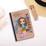 Personalised Collect Moments Not Things Compact Passport Cover with Name Travel Trip Accessory Birthday Christmas Gift for Friends Family