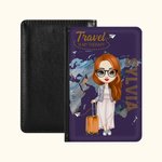 Personalizzato Travel Is My Therapy Coperchio portatile per passaporto da viaggio con nome Accessorio di viaggio Compleanno Regalo di Natale per amici