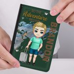 Gepersonaliseerde Dus Het Avontuur Begint Draagbare Paspoort Cover met Naam Reis Reis Accessoire Verjaardag Kerstmis Cadeau voor Vrienden Familie