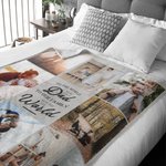 Coperta personalizzata con collage fotografico Sei un papà Sei il mondo Regalo di compleanno per la festa del papà