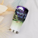 Personalized Home is Where We Park It Camping Theme Curved Tumbler with Pet Christmas  Thanksgiving Day Gift for Family