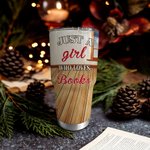 Personalizzato Just A Girl Who Loves Books 30oz Tumbler Compleanno Natale Regalo di lettura per sorella amica amante dei libri