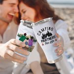 Personalizzato Camping Partners for Life Tumbler curvo Amante del campeggio Regalo per la famiglia Coppia