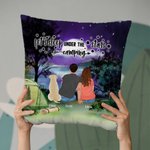 Personalizado Vamos a dormir bajo las estrellas Camping Familia Funda de almohada Regalo de aniversario Regalo de cumpleaños