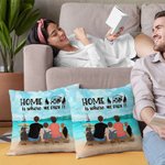 Gepersonaliseerde Zee Home Is Where We Park It Family Pillow Cover Kerstmis Verjaardagscadeau