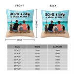 Gepersonaliseerde Zee Home Is Where We Park It Family Pillow Cover Kerstmis Verjaardagscadeau