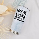 Gepersonaliseerde Home is Where We Park It 30oz Camping Curved Tumbler Familiecamping voor Valentijnsdag Kerstcadeau