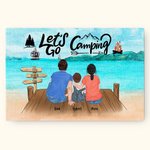 Décoration murale personnalisée Bord de mer Bonfire Camping Cadeau d'anniversaire pour la famille Amoureux du camping