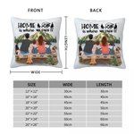Gepersonaliseerd Home Is Where We Park It Familie Sierkussen Verjaardag Valentijnsdag Cadeau