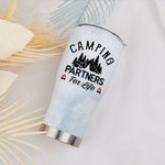 Personalizzato Camping Partners for Life Tumbler curvo Amante del campeggio Regalo per la famiglia Coppia