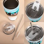 Personalized Home is Where We Park it 30oz Curved Tumbler with Dog Christmas Thanksgiving Gift for Family  Couple