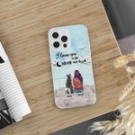 Henkilökohtainen Rakastan sinua kuuhun ja takaisin Phone Case Lahja koiran ystäville Lovers