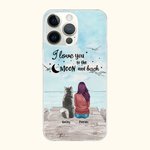 Henkilökohtainen Rakastan sinua kuuhun ja takaisin Phone Case Lahja koiran ystäville Lovers