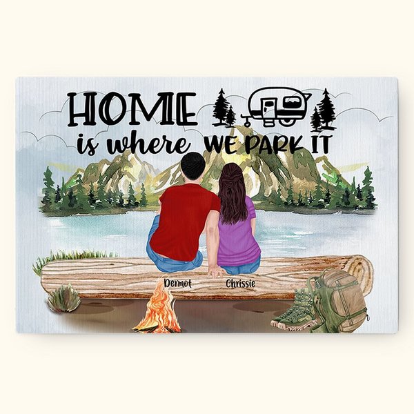 Mountain Campfire Wall Art for Camping Enthusiasts