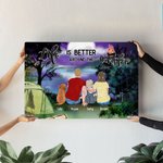 Décoration murale personnalisée Life Is Better Around The Campfire (La vie est plus belle autour du feu de camp) Cadeau d'anniversaire pour la famille