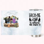 Gepersonaliseerde Home is Where We Park It 30oz Camping Curved Tumbler Familiecamping voor Valentijnsdag Kerstcadeau