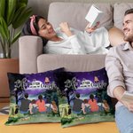 La vida es mejor alrededor de la hoguera Funda de cojín familiar personalizada Regalo de aniversario Regalo de San Valentín Decoración del hogar Sofá 