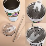 Gepersonaliseerde Home is Where We Park It 30oz Camping Curved Tumbler Familiecamping voor Valentijnsdag Kerstcadeau