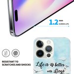 Funda de teléfono personalizada Life Is Better With Dogs Seagull Regalo de cumpleaños y Navidad para los amantes de los perros