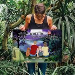 Décoration murale personnalisée Life Is Better Around The Campfire (La vie est plus belle autour du feu de camp) Cadeau d'anniversaire pour la famille