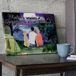 Tableau de décoration murale sans cadre personnalisé Camping avec chien en fourrure Cadeau pour les amoureux du camping