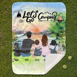 Personalisierte Let's Go Camping Sun Blanket Geburtstag Weihnachten Geschenk für Paar Familie Camping Liebhaber Camp Accessoire