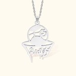 Pendentif Personnalisé avec Prénom et Chiffre de Basketball Collier pour Joueur de Basketball Amateur de Sport
