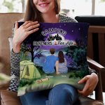 Funda de almohada personalizada Camping Partners For Life Family Decoración del hogar Regalo de aniversario Regalo de cumpleaños