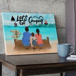 Décoration murale personnalisée Bord de mer Bonfire Camping Cadeau d'anniversaire pour la famille Amoureux du camping