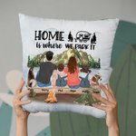 Gepersonaliseerd Home Is Where We Park It Familie Sierkussen Verjaardag Valentijnsdag Cadeau