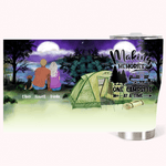Gepersonaliseerde Making Memories One Campsite At A Time 30oz gebogen Tumbler met hond Kerstcadeau voor familie