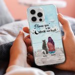 Henkilökohtainen Rakastan sinua kuuhun ja takaisin Phone Case Lahja koiran ystäville Lovers