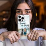 Personalisierte Leben ist besser mit Fell Baby Möwe Telefon Fall Geburtstag Geschenk für Hundeliebhaber