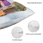 Famiglia personalizzata che crea ricordi in un campeggio alla volta: cuscino di copertura per il compleanno, regalo di Natale per la coppia di amanti 