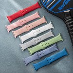 Bracelet de Montre en Silicone Personnalisé avec Nom et Motif Gravés Accessoire de Sport pour Apple Watch Cadeau pour Amateur de Pickleball