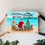 Camping personnalisé Plage Aventure Peinture colorée Décoration murale Cadeau pour la famille