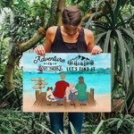 Camping personnalisé Plage Aventure Peinture colorée Décoration murale Cadeau pour la famille