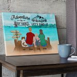 Camping personnalisé Plage Aventure Peinture colorée Décoration murale Cadeau pour la famille