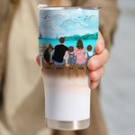 Personalized Home is Where We Park it 30oz Curved Tumbler with Dog Christmas Thanksgiving Gift for Family  Couple