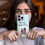 Henkilökohtainen Rakastan sinua kuuhun ja takaisin Phone Case Lahja koiran ystäville Lovers