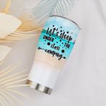 Personalizzato Dormiamo Sotto Le Stelle Campeggio Tumbler Curvo Ringraziamento Regalo di Natale per la famiglia