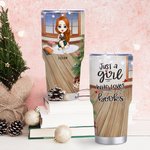 Personalizzato Just A Girl Who Loves Books 30oz Tumbler Compleanno Natale Regalo di lettura per sorella amica amante dei libri