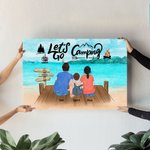 Décoration murale personnalisée Bord de mer Bonfire Camping Cadeau d'anniversaire pour la famille Amoureux du camping