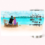 Personalizzato Dormiamo Sotto Le Stelle Campeggio Tumbler Curvo Ringraziamento Regalo di Natale per la famiglia