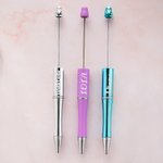 Personalized Paw Print Beaded Ballpoint Pen with Name Birthday Anniversary Gift for Pet Lover