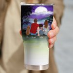 Personalized Home is Where We Park It Camping Theme Curved Tumbler with Pet Christmas  Thanksgiving Day Gift for Family