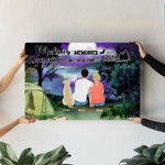 Tableau de décoration murale sans cadre personnalisé Camping avec chien en fourrure Cadeau pour les amoureux du camping